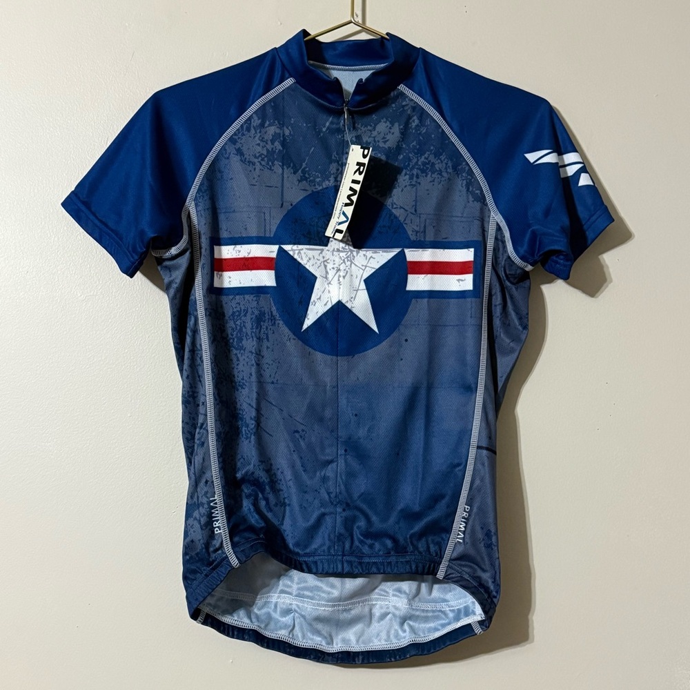Primal Air Force Cycling Jersey Mens XS Military USAF Zip Pocket NWT